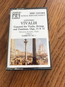 Rare Antonio Vivaldi: Concerti Opp 11 & 12 Cassette NO.3 239198X Ships N 24h - Picture 1 of 5
