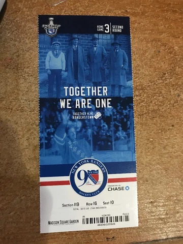 2017 NEW YORK RANGERS VS OTTAWA SENATORS PLAYOFF TICKET STUB GAME #6 Cover