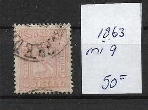NORWAY @ 1863 Lion Mi.9 Buen Precio @ Nor.78 - Imagen 1 de 1
