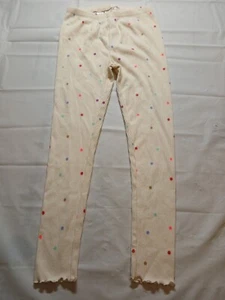Girls' Cozy Ribbed Leggings - Cat & Jack Almond Off-White Size Large  - Picture 1 of 5