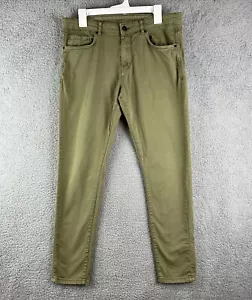 ZARA Size 32 Womens Green Straight Leg Olive Green Pants Denim - Picture 1 of 8