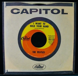 THE BEATLES~I Want To Hold Your Hand~Near Mint 45 w/sleeve~CAPITOL #5112 - Picture 1 of 2