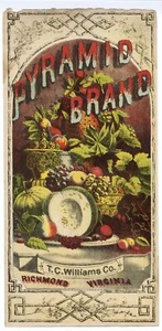 PYRAMID BRAND Caddy Crate Label || T.C. Williams Co., Fruits, Antique - Picture 1 of 1