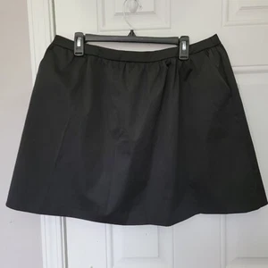 Halogen Black Satin Lined Poufy Short Skirt Back Zip Pockets Size 12 - Picture 1 of 10