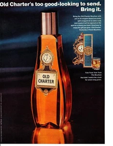 1969 OLD CHARTER BOURBON ~ ORIGINAL PRINT AD - Imagen 1 de 1