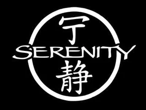 SERENITY Title Firefly Vinyl Decal Car Window Wall Sticker CHOOSE SIZE COLOR - Picture 1 of 2