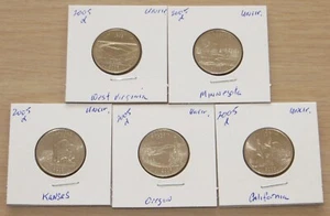 5 US State Quarters 2005d (L64P6-10) Uncirculated US mint quarters - Picture 1 of 4