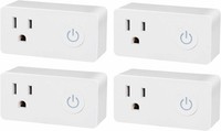 BN-LINK 4 Pack Smart Wi-Fi Plug Outlet Works with Alexa and Google Assistant