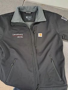 Carharrt Rain Defender Relaxed Fit Heavyweight Softshell Jacket Size Medium Blk - Picture 1 of 6