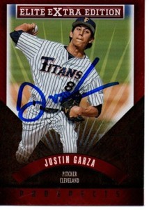 Justin Garza Cal State Fullerton 2015 Panini Elite Extra Edition Signed Card