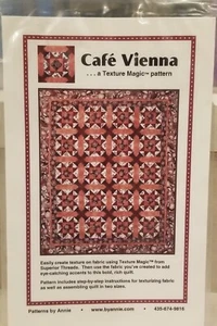 Cafe Vienna A Texture Magic Quilt Pattern by Annie Unrein NEW - Picture 1 of 2