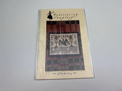 Samplery Heartstring E Pluribus Unum patrón de punto de cruz contado 5R Foto 1 de 3