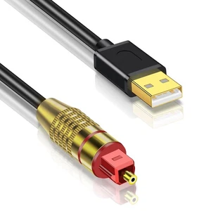 USB A to TOSLINK Optical Audio Adapter,Unidirectional Type A SPDIF - Picture 1 of 8