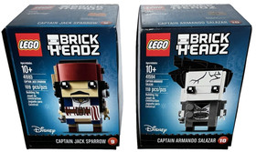LEGO Brickheadz Set 41593 Captain Jack Sparrows & 41594 Captain Armando Salazar