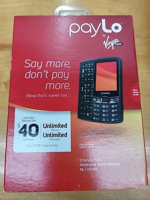 Smartphone Virgin Mobile PayLo Kyocera Contact QWERTY Slider 3G LTE Negro Foto 1 de 3