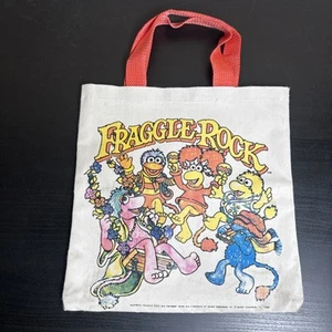 Vintage Fraggle Rock Muppets Canvas Bag Jim Henson 1985 Tote 10"x10 - Picture 1 of 7