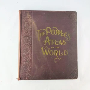 Atlas de los Pueblos del Mundo 1896 mapas en color publicación histórica Co antiguo HC - Imagen 1 de 12