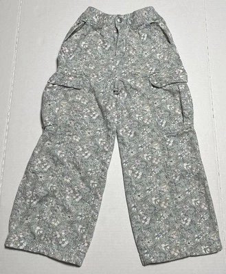 Levi's Floral High Rise Baggy Cargo Twill Pants~ Little Girls 6 Regular~ EUC - Image 1 of 4