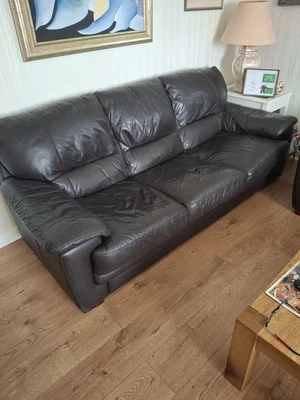 3 Piece Leather Suite - Image 1 of 3