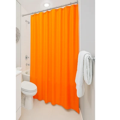 Revestimiento de cortina de ducha de PVC magnetizado, resistente al moho, 70"x72", ganchos opcionales Foto 1 de 4