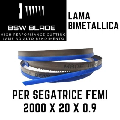 BSW BLADE Lama a nastro 2000x20x0,9 per segatrice FEMI 791 IBP SN 210