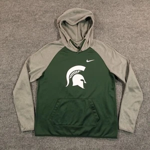 Michigan State Spartans Hoodie Adult M Nike Therma Fit Pullover Sweatshirt 12361 - Picture 1 of 10