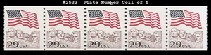 USA3 #2523 MNH PNC5 Pl #1 Bandiera sul Monte Rushmore 1991 - incisa - Foto 1 di 1