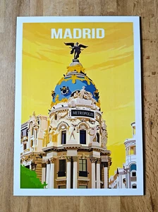 Print: Madrid - Edificio Metropolis - ca. DIN A3 - Poster - Folie auf Holz - Bild 1 von 3