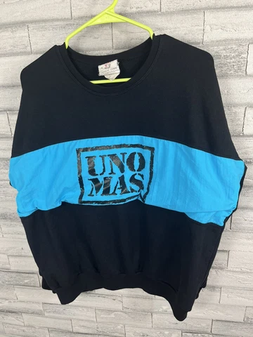 Vintage Sugar Ray Leonard vs Arturo Duran 3 UNO MAS  Crewneck Large Sweatshirt Cover