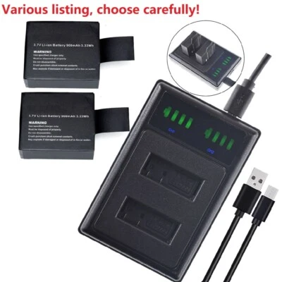 battery or charger for Rollei Actioncam 220, 300 Plus 310 330, 372, 415, SJ4000 - image 1 of 4