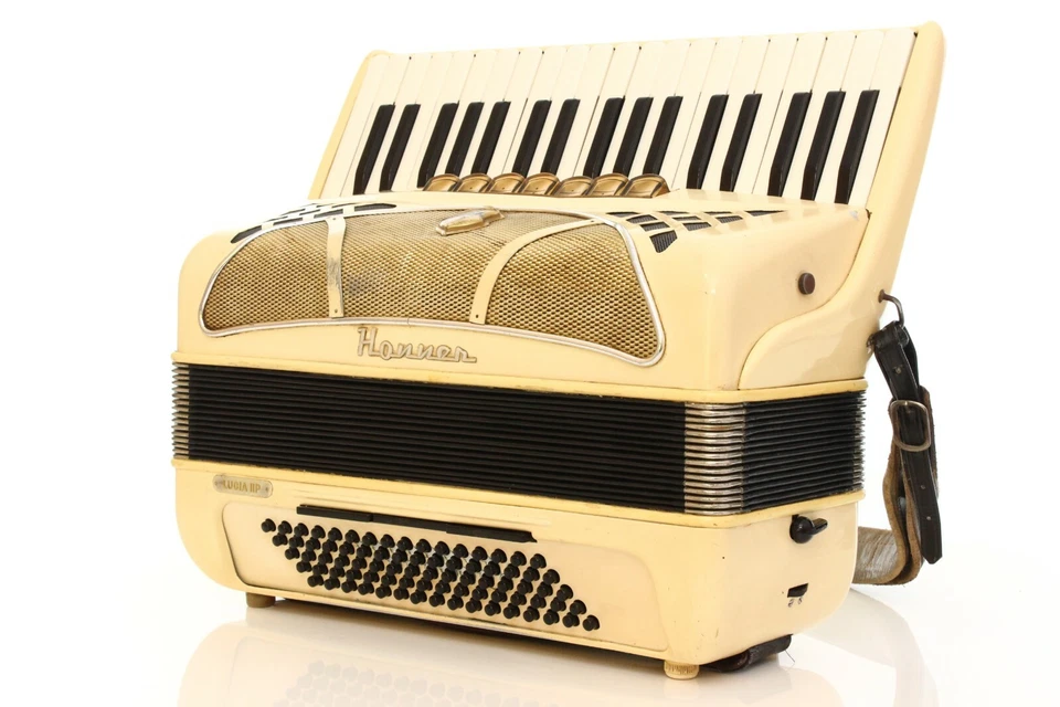 Acordeón Hohner Lucia IIP 80 bajo LMH acordeón fisarmónica + estuche sonido superior Foto 1 de 4