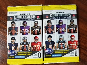 2017 Panini Contenders Football (2) 8 card packs= 16 cards- see checklist within - Picture 1 of 2