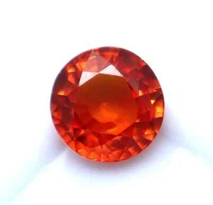 Natural Orange Sapphire Round Cut 5.40 Ct Certified Loose Gemstone With Gift - Picture 1 of 7