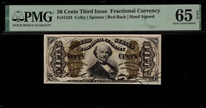 FR-1328 $0.50 Third Issue Fractional Currency - 50 Cents - Graded PMG 65 EPQ - Picture 1 of 2