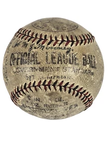 RARE WWI Official League Ball Government Standard Baseball War Department - Picture 1 of 17