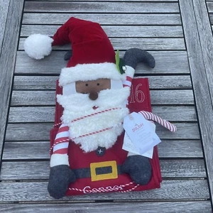 Pottery Barn Kids Skinny Santa Christmas Holiday Advent Calendar MONOGRAM NWT - Picture 1 of 3