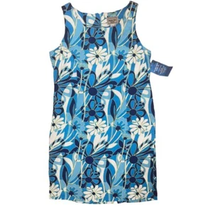 Aloha Hut NWT Vintage Hawaiian Print Tropical Beach Sleeveless Dress Small - Picture 1 of 5
