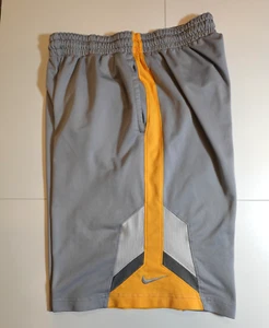 Nike Shorts Boys Large Dri-Fit Better World Athletic Teen Gray Yellow Basketball - Picture 1 of 14