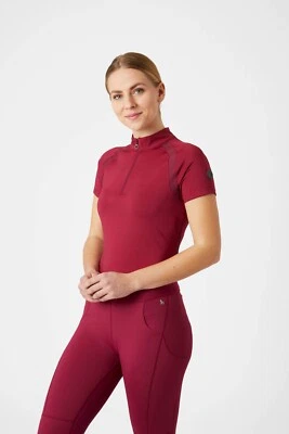 Horze Mia kurzärmeliges Reitoberteil - dunkelrosa - alle Größen - wunderschönes Oberteil!