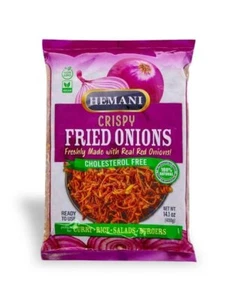 HEMANI NEW Crispy Red Fried Onions 14.1 OZ (400g) MSG FREE, Fresh Onions Used - Picture 1 of 7