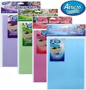48 Scented Drawer Liners 48 Sheets Jasmine Rose Lavender Ocean 58X43 CM - Picture 1 of 9
