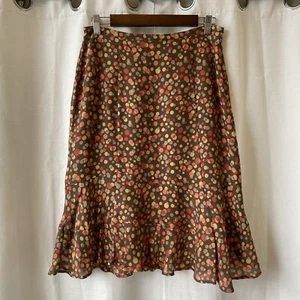 valerie stevens petites 100% silk skirt Size 8P Polka Dots Y2K - Picture 1 of 13