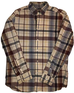 GAP Men's Classic Fit Size M Long Sleeve Yellow Plaid Mens Shirt Button Front-K - Picture 1 of 5