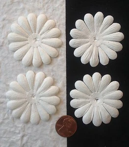 10 White handmade mulberry paper Flowers daisies Petals flower Wedding cards - Picture 1 of 6