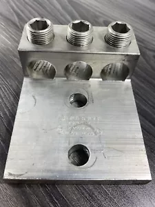 BURNDY K3A36U-2N Aluminum Universal Terminal 3-Connector 2-Hole PN-391120 - USA - Picture 1 of 8