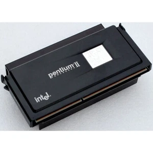 Vintage Intel Pentium II 2 CPU Processor SL2HE 512KB 266MHZ Slot 1+ Cooler M145 - Picture 1 of 1
