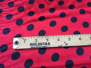 Red/black 1/2inch Polka Dot Silky/soft Charmeuse Satin Fabric. (20 Yards) - Picture 1 of 5