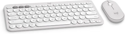 Logitech Pebble 2 Combo MacWireless Keyboard MouseBt MouseTonal White - Image 1 of 4