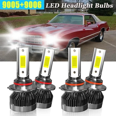 For Chevrolet Monte Carlo 1995-2005 9005+9006 LED Headlight High Low Beam Bulbs - Image 1 of 4
