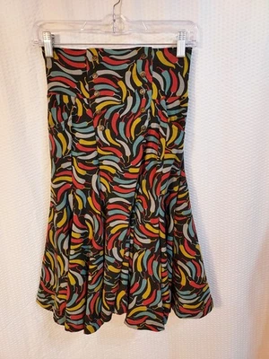 Falda para mujer Effie's Heart talla pequeña línea A chile pimienta negra novedad boho Foto 1 de 4